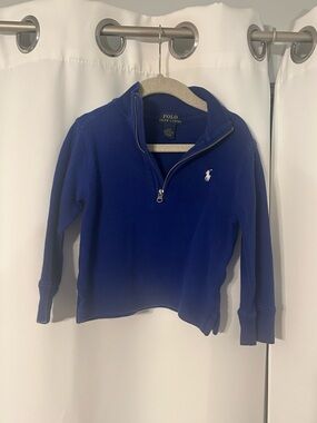 Polo by Ralph Lauren Boys' Blue Quarter-Zip Hoodie Pullover